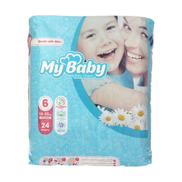 پوشک بچه 24 عددی سایز 6 مای بی بی