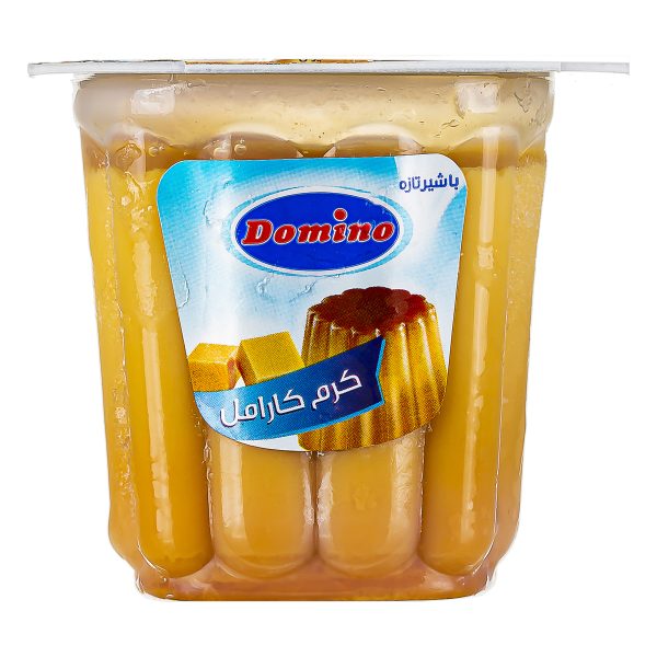 دسر ظرفی کاراملی 100 گرمی دومینو